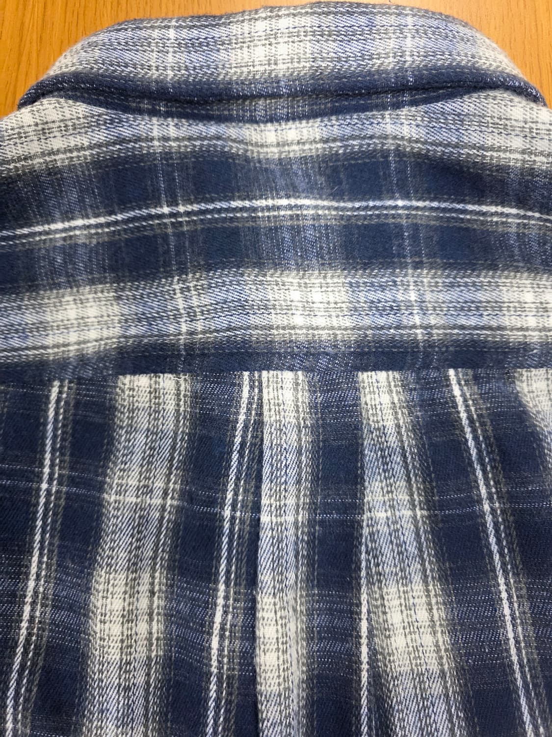 수아레 유로피안 피치 체크 셔츠 네이비 XL 상품이미지8