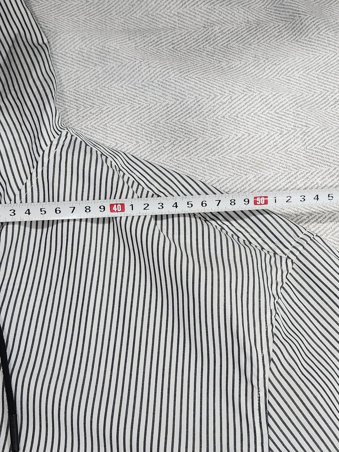 [100] 새상품 TBJ nearby 스트라이프 후드 셔츠 오버핏 상품이미지9