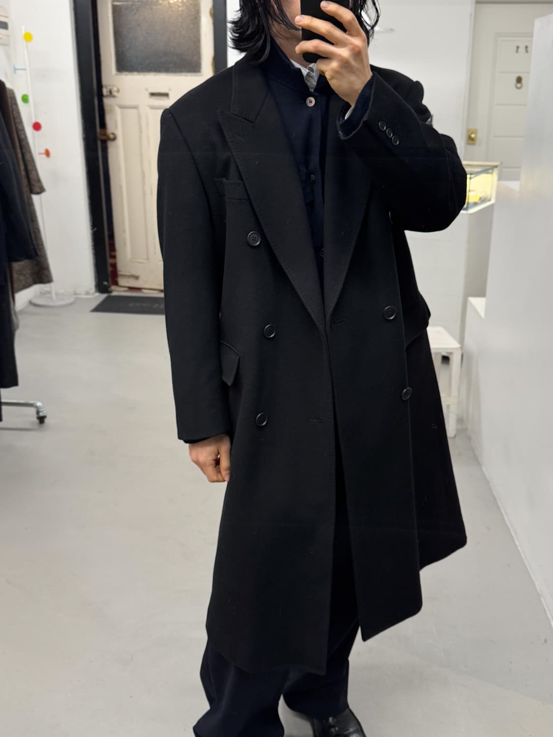 캐시미어 더블 코트 상품이미지2