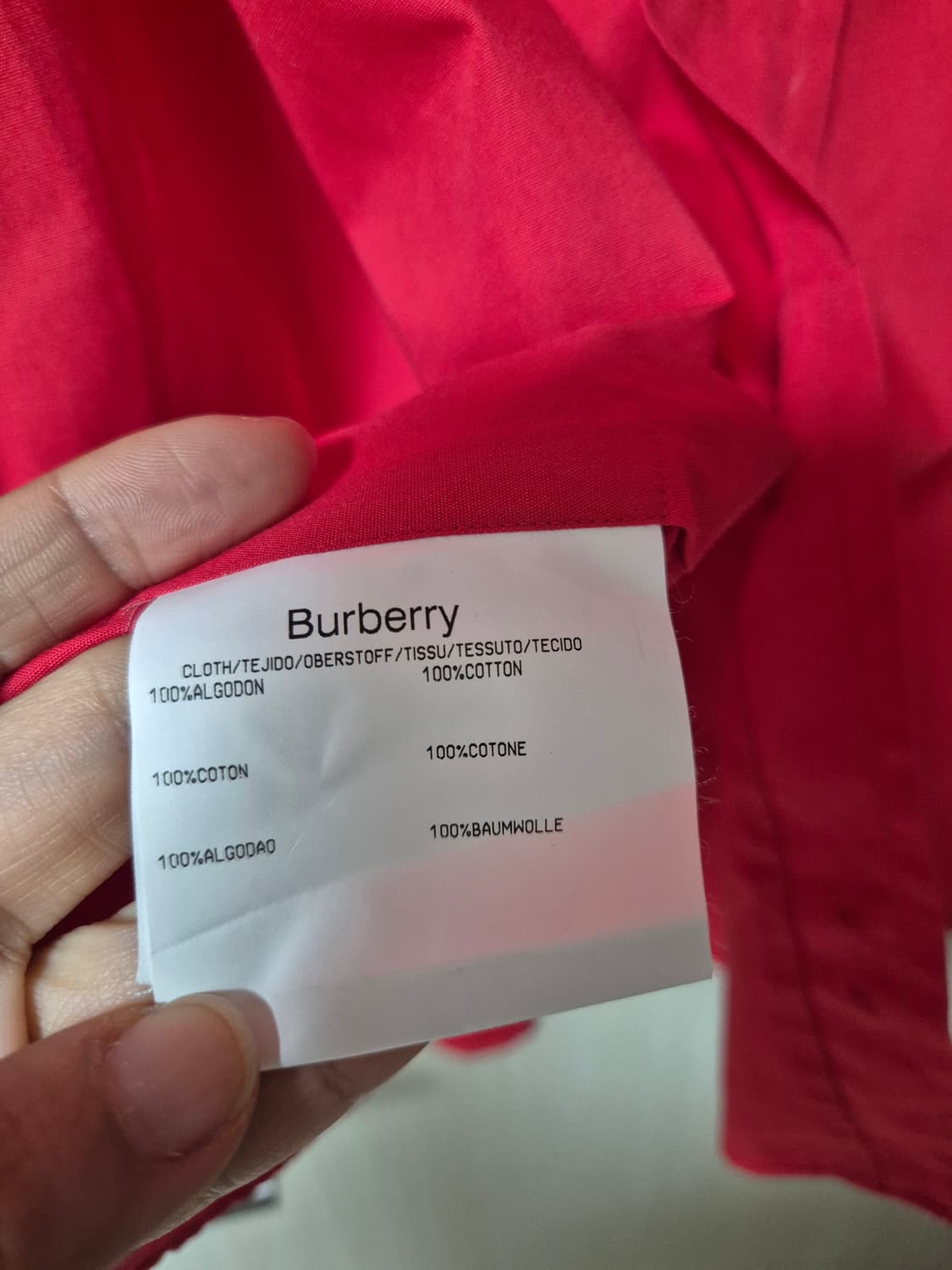 (정품) 버버리 레드 셔츠 체크라인 셔츠 남방 6  상품이미지8