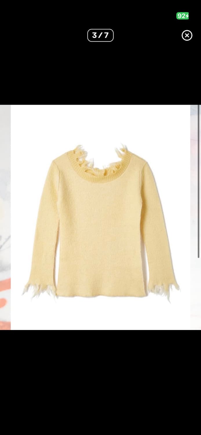 “ perverze “ (퍼벌즈 니트) mohair knit yellow 상품이미지2