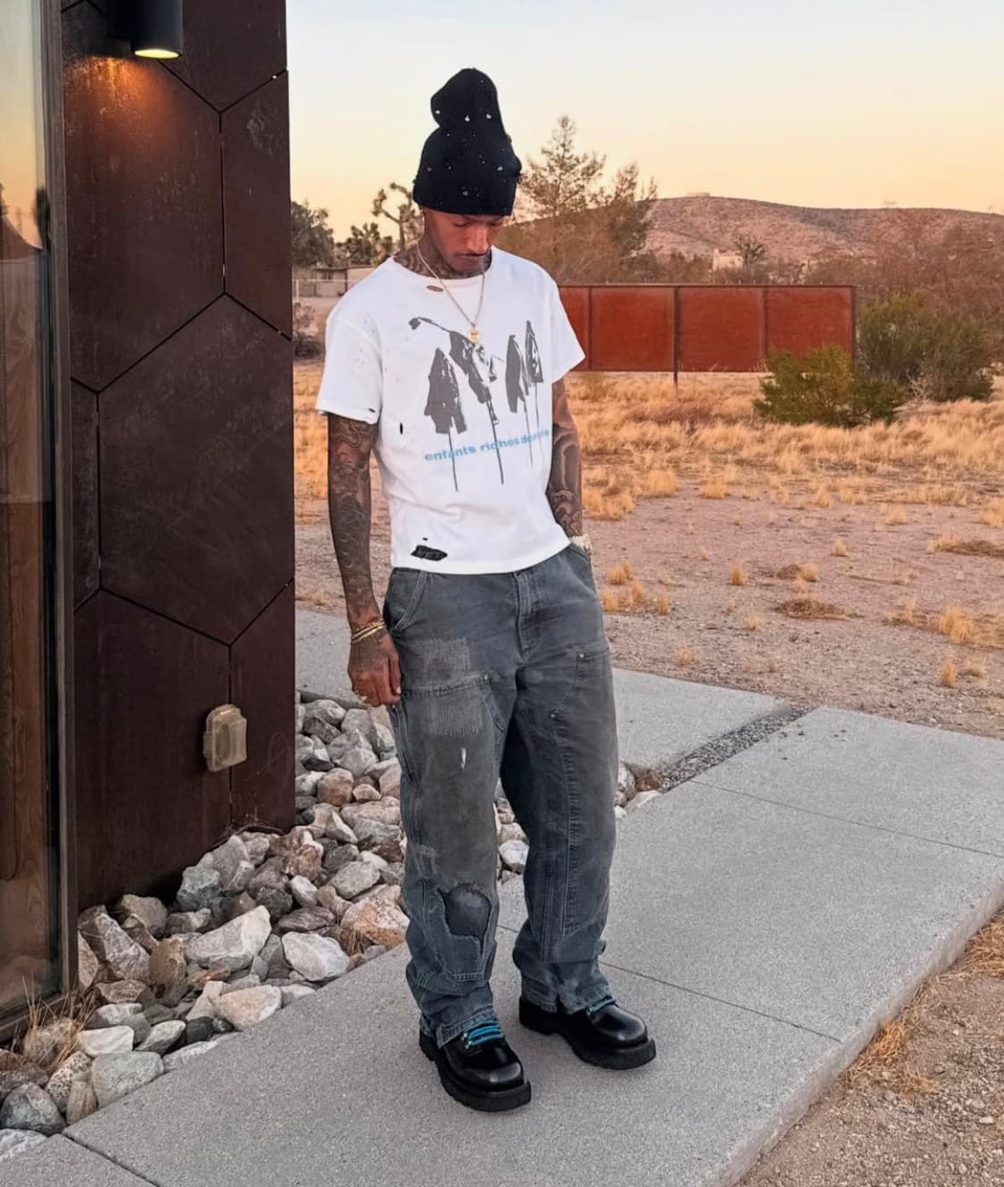 OG 칼하트 더블니 블랙 하드페이드 상품이미지5