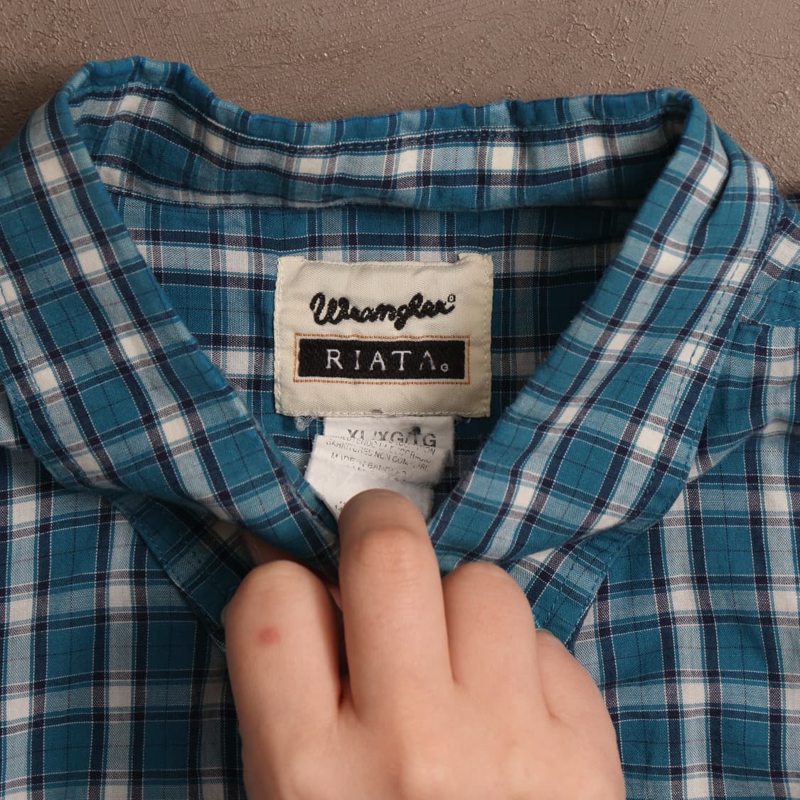 90's 랭글러 체크 워크셔츠 A1569 상품이미지3