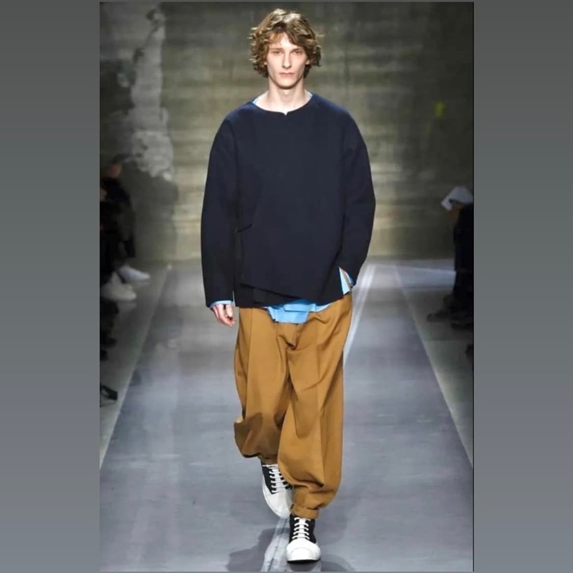 마르니 16AW 기모노 자켓 네이비 상품이미지5