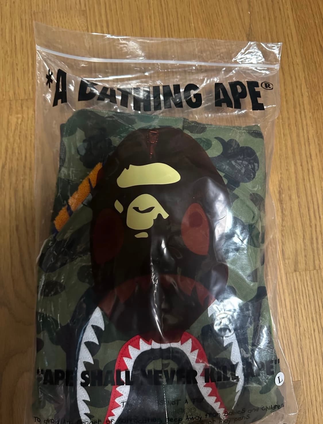 베이프 샤크후드 그린 상품이미지2