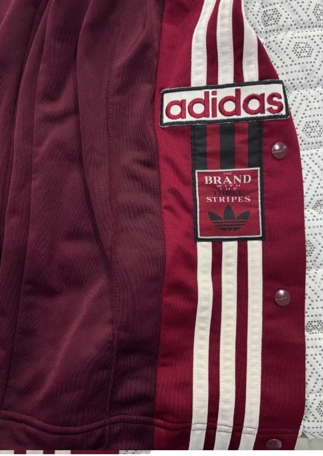 아디다스 버건디 배기 트랙 팬츠 XS 상품이미지2