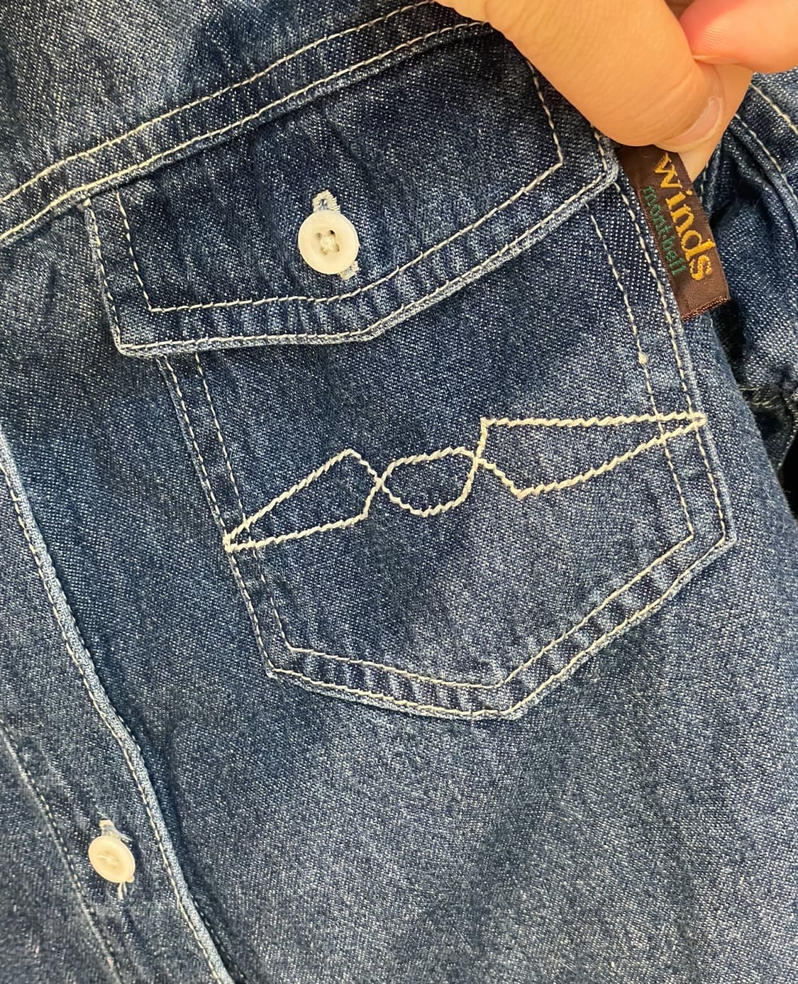 90s 몽벨 winds 데님셔츠  상품이미지4