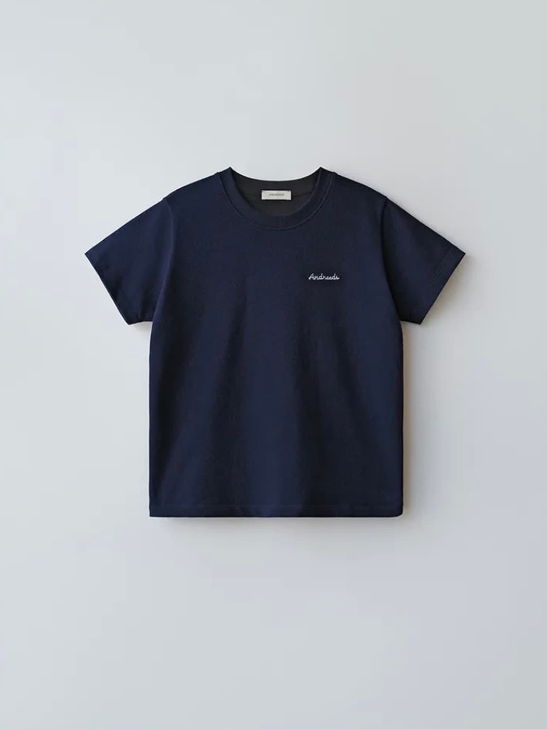 앤니즈 Essential peach half tee (navy) 상품이미지1