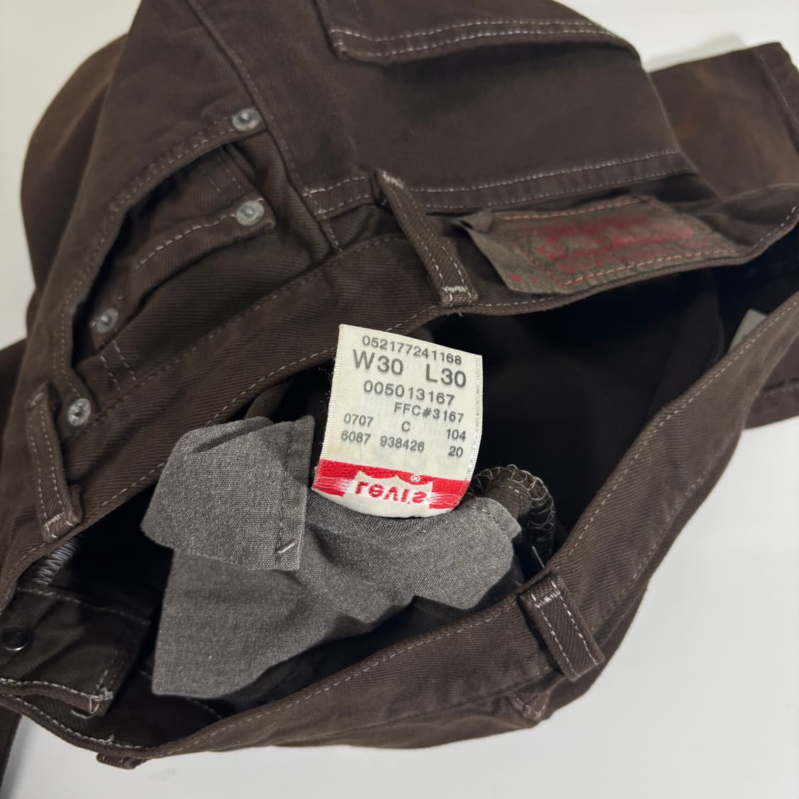 30 리바이스501 다크브라운 스트레이트핏 데님팬츠 상품이미지8