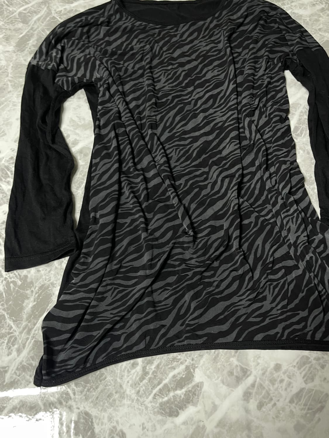 leopard 2way fake sleeve t 상품이미지3