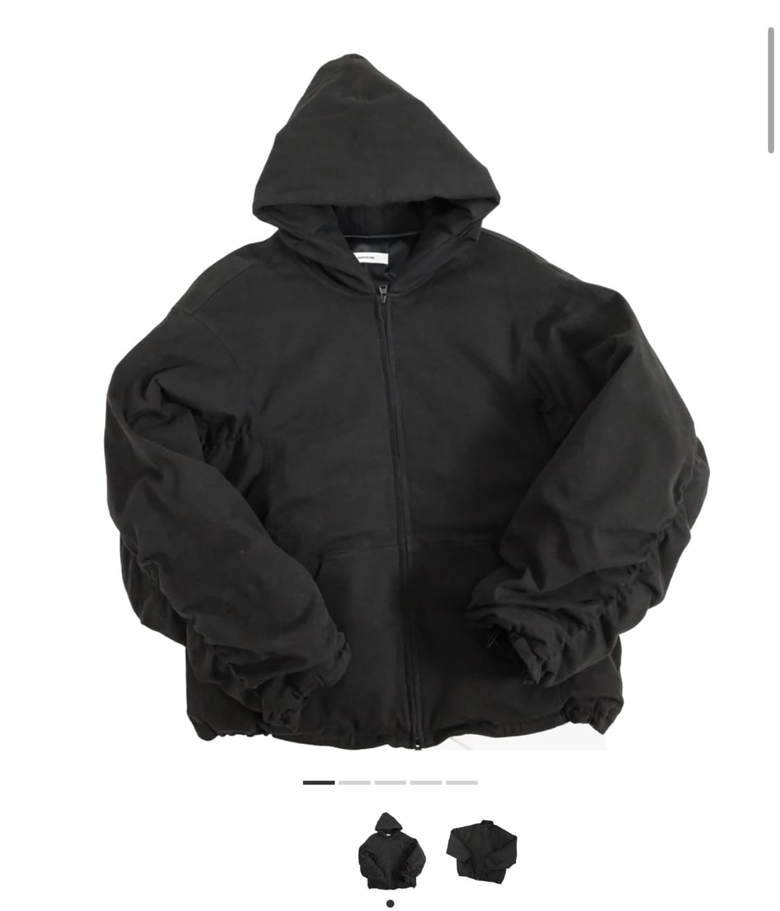 논노드 셔링 봄버 블랙 2사이즈 상품이미지1