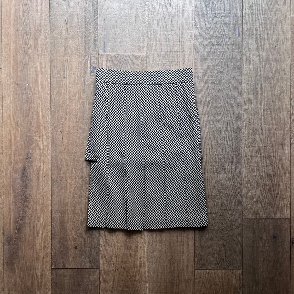 checkerboard Double Pleats Skirt 상품이미지10