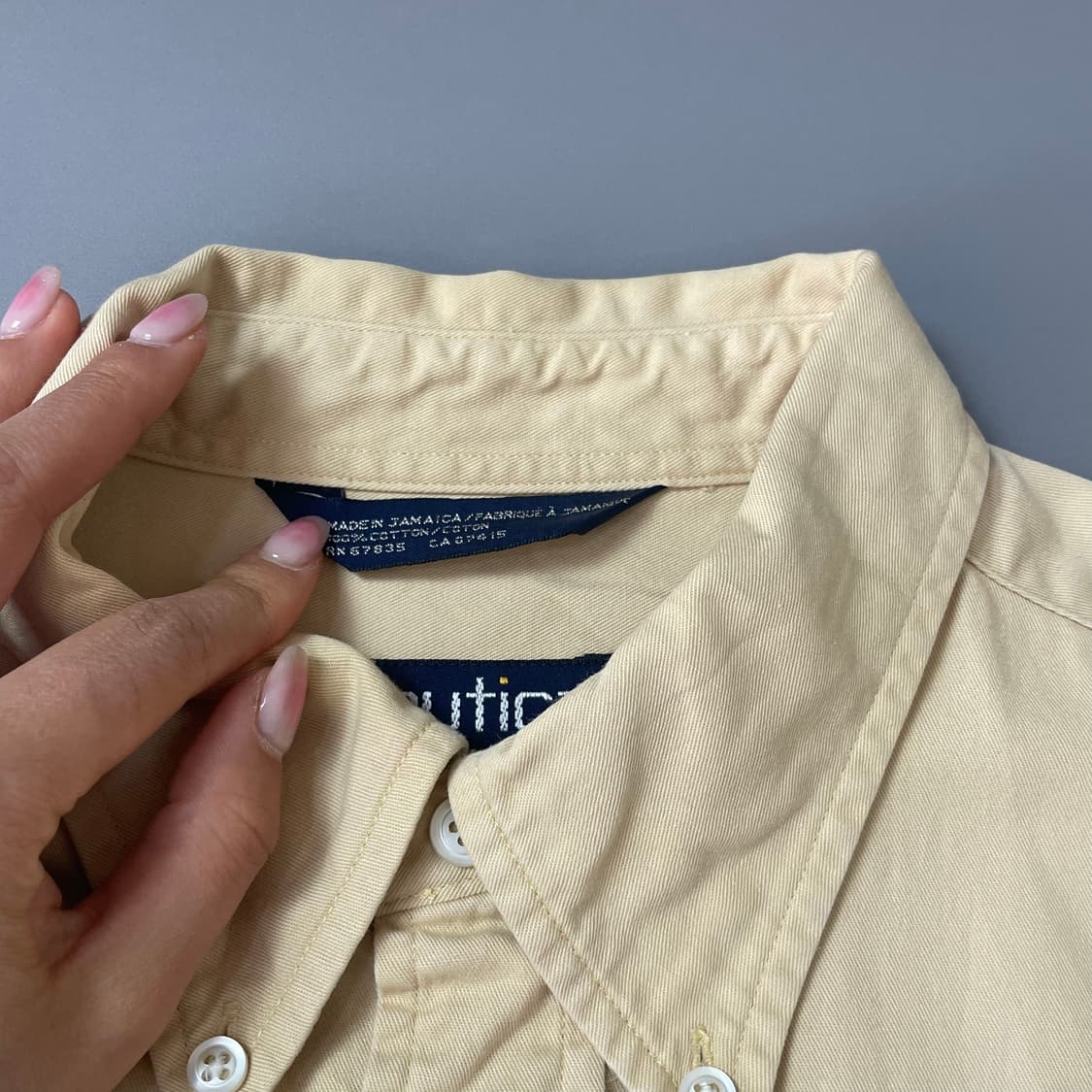 노티카 연노랑 코튼 반팔셔츠 L 상품이미지4