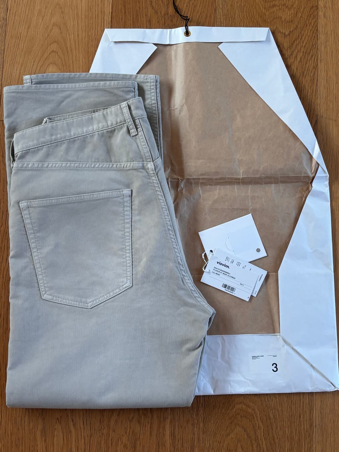 [3] 비즈빔 25aw fluxus 01 g.cords wide 베이지 상품이미지4