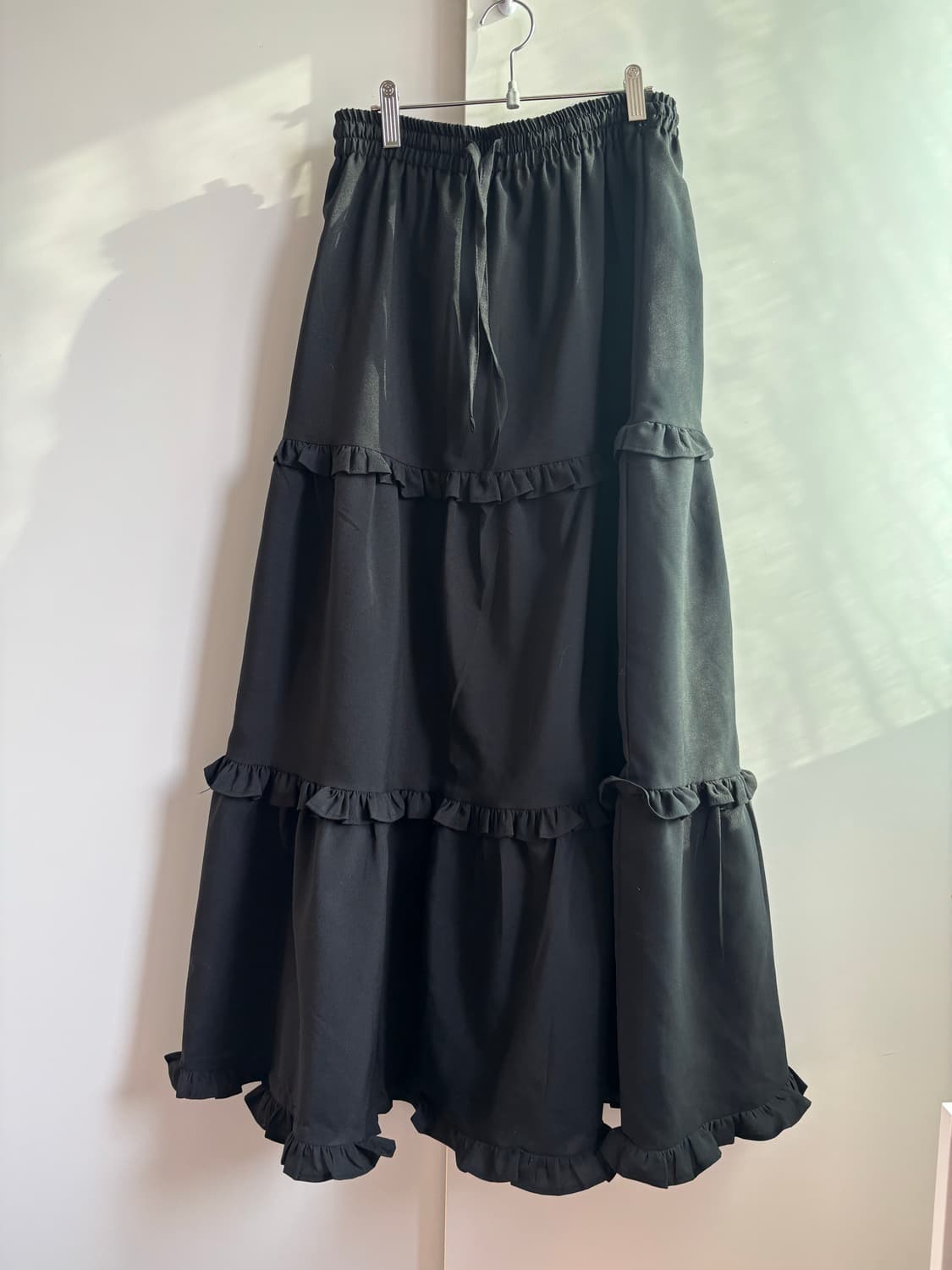 블랙 캉캉 롱 스커트 상품이미지1