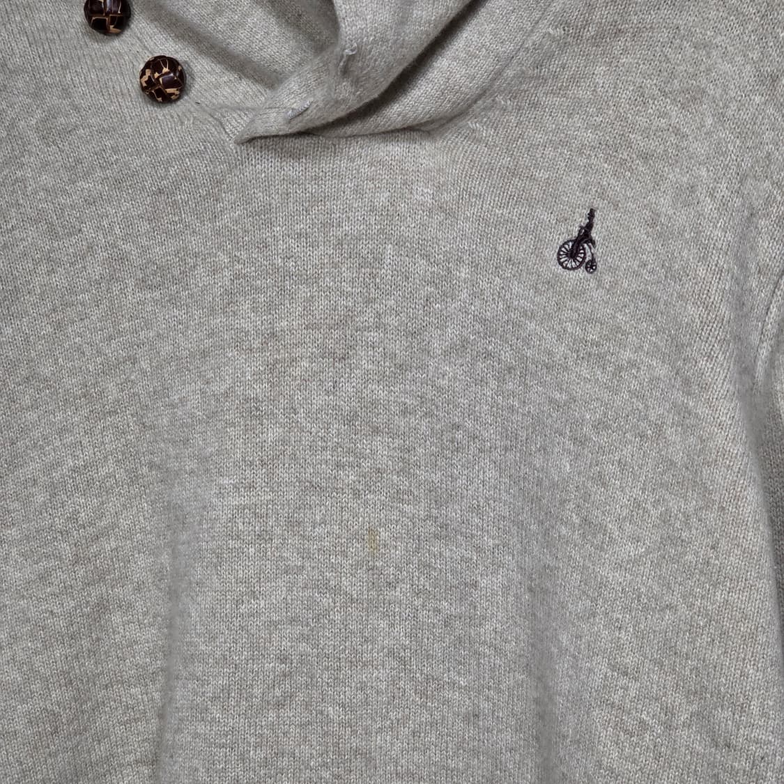 빈폴 베이지 오트 메론빵 단추 카라 니트 상품이미지4