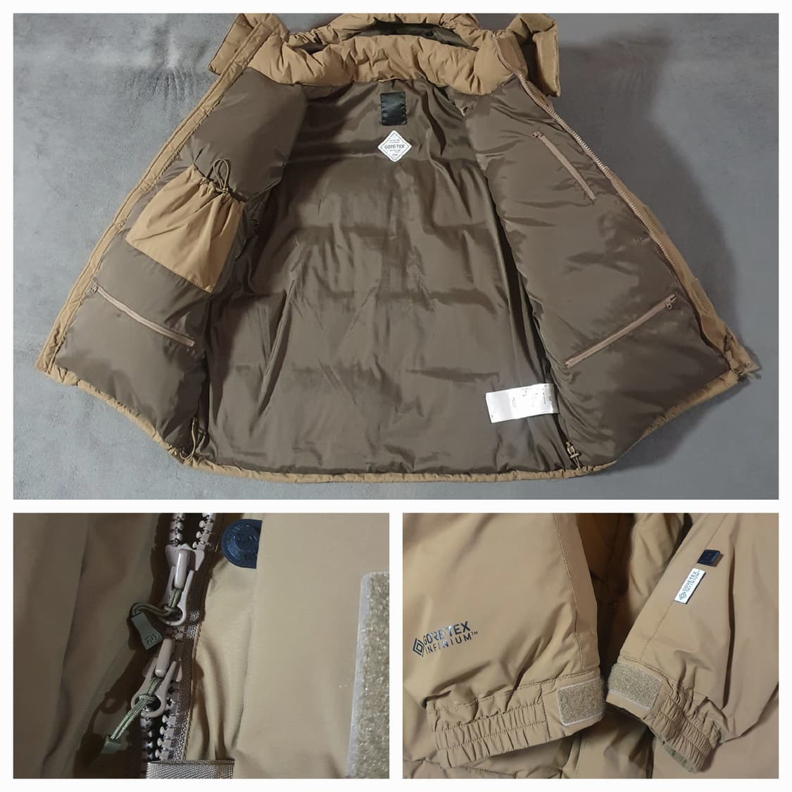 XL 다이와피어39 고어텍스 인피니움 익스페디션 다운 자켓 패딩 베이지 상품이미지4