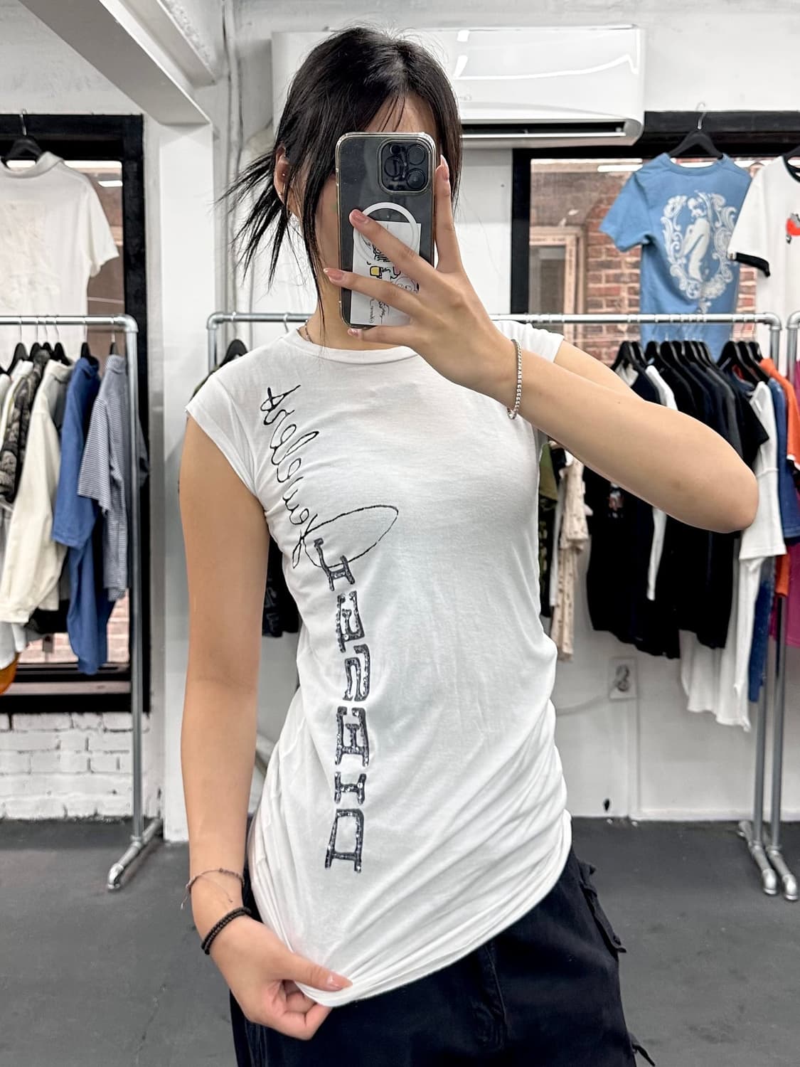 디젤 글리터 로고 나시 상품이미지4