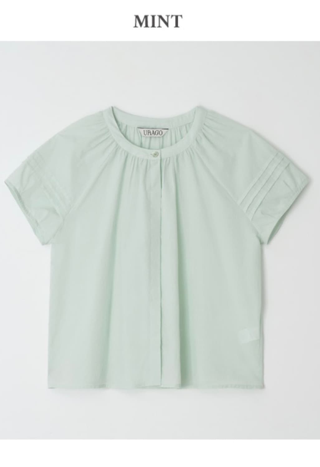 유라고 marge round blouse mint 반팔 블라우스 민트 상품이미지1