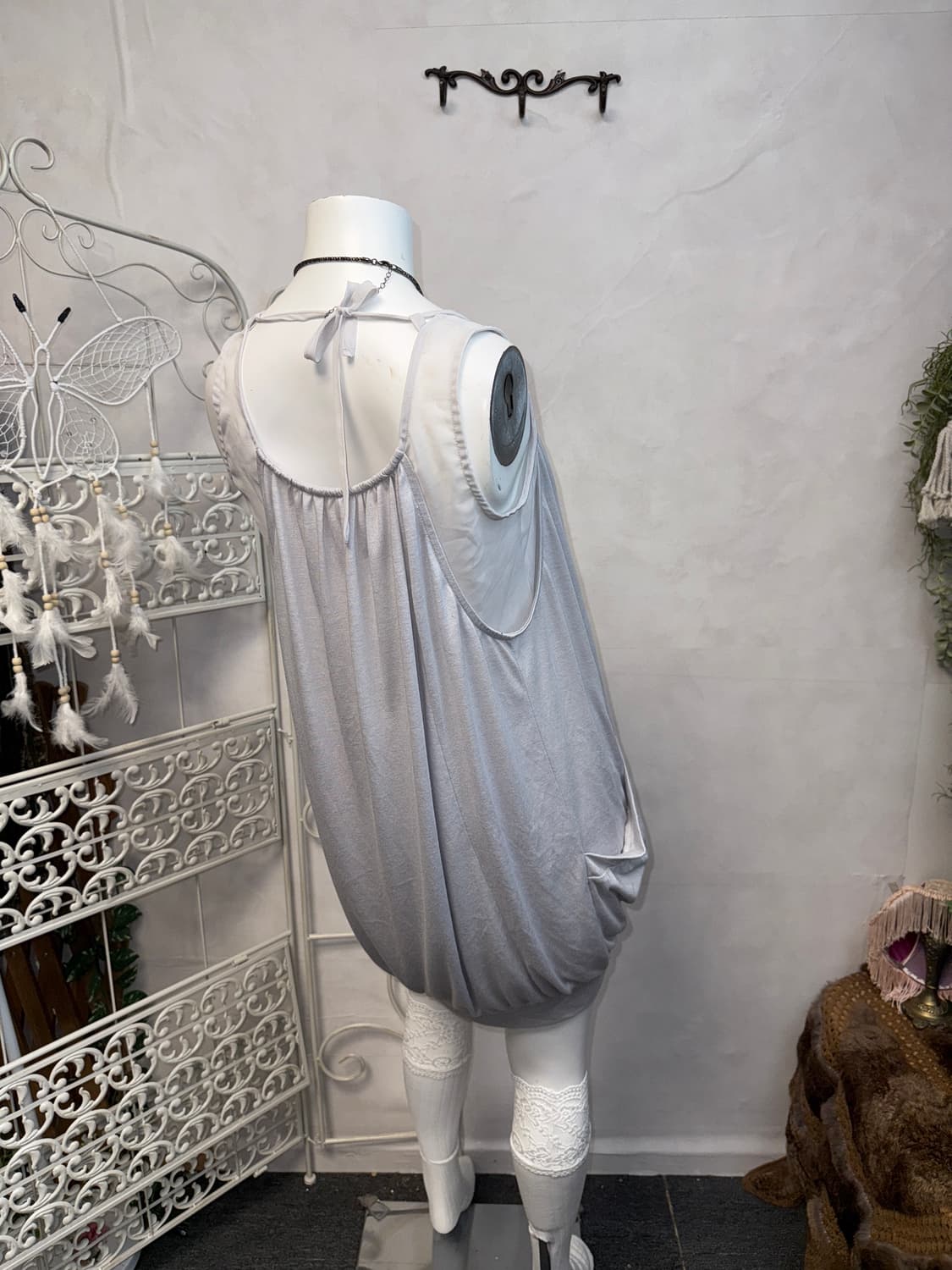 Gray chiffon layered balloon pocket ops 상품이미지7