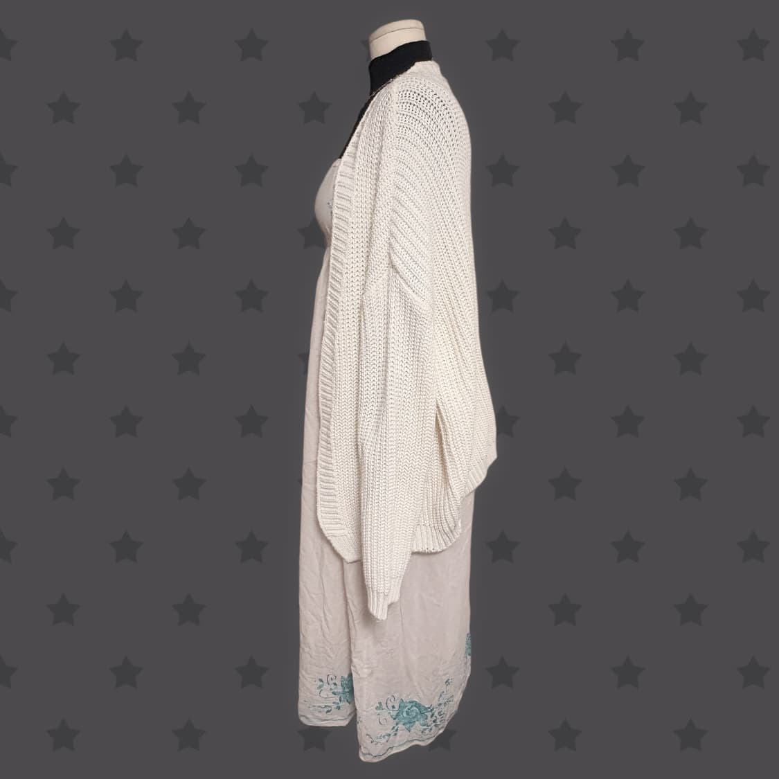 화이트 윈터 페어리 핀터깔 폴라 가디건 대장 일본 코디세트 상품이미지2