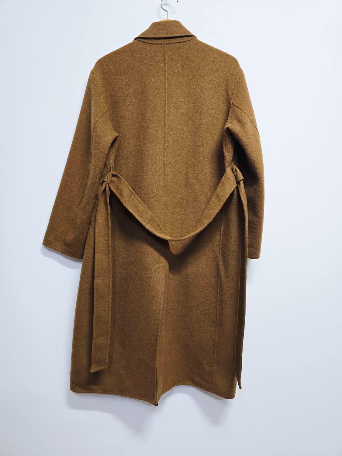 EnC 브라운 롱 코트 모캐시미어 혼방 상품이미지4