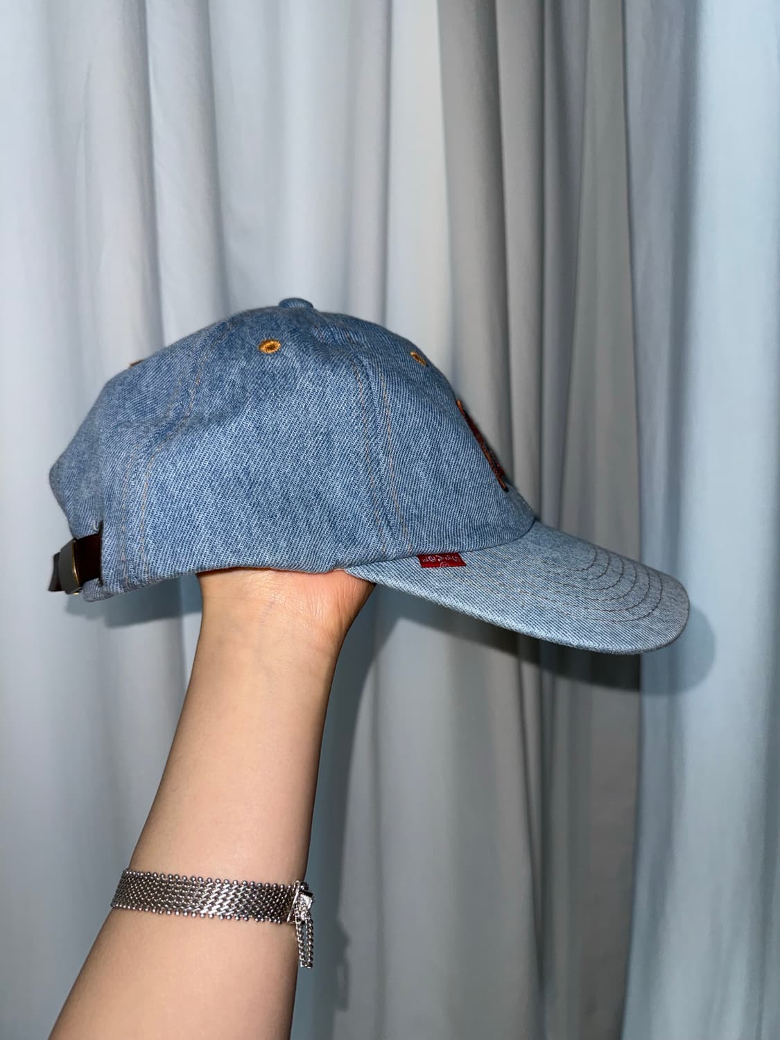 리바이스 가죽 패치 데님 캡 상품이미지3