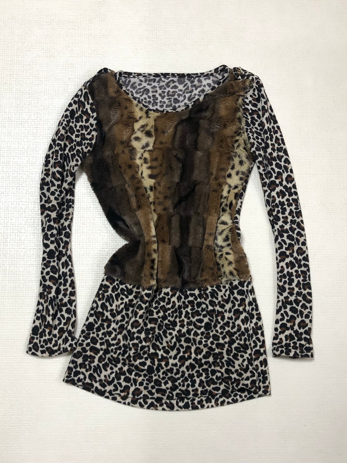 빈티지 레오파드 퍼 니트 상품이미지5