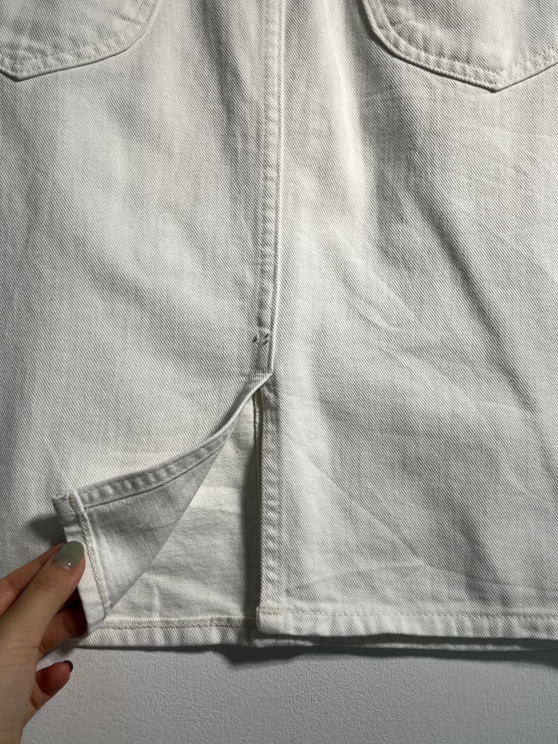 Lee 리 화이트 데님 스커트 L (약 31inch) 상품이미지10
