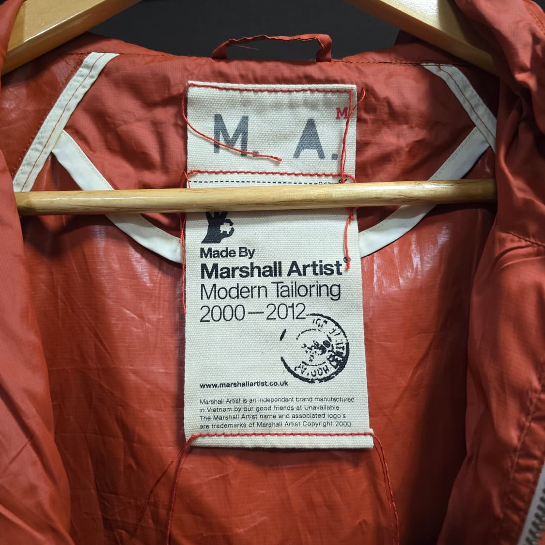 마샬아티스트 레드오렌지 바람막이 M 상품이미지3