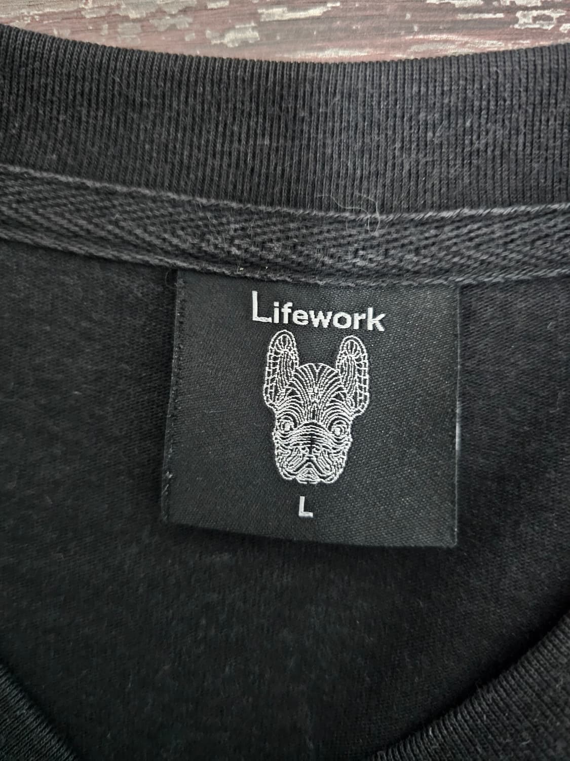 라이프워크 블랙 반팔티셔츠 L 상품이미지3