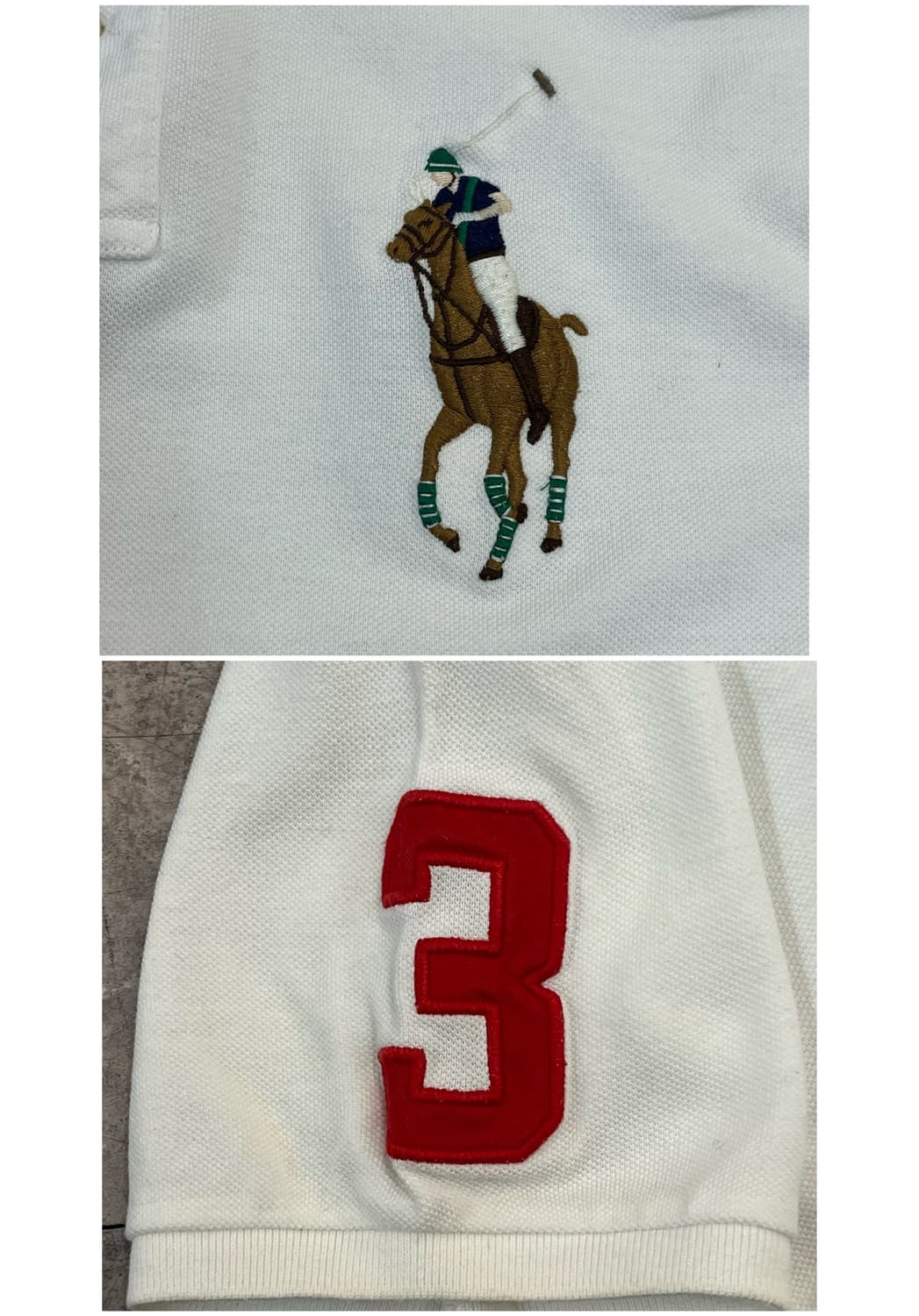 폴로 랄프로렌 빅포니 반팔 카라티 화이트 L #csz3798 상품이미지5