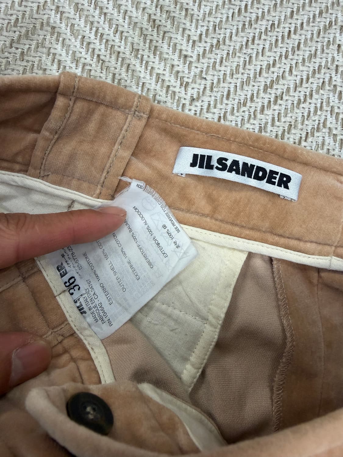 정품) 질샌더 여성 베이지 팬츠 36(28) 상품이미지6