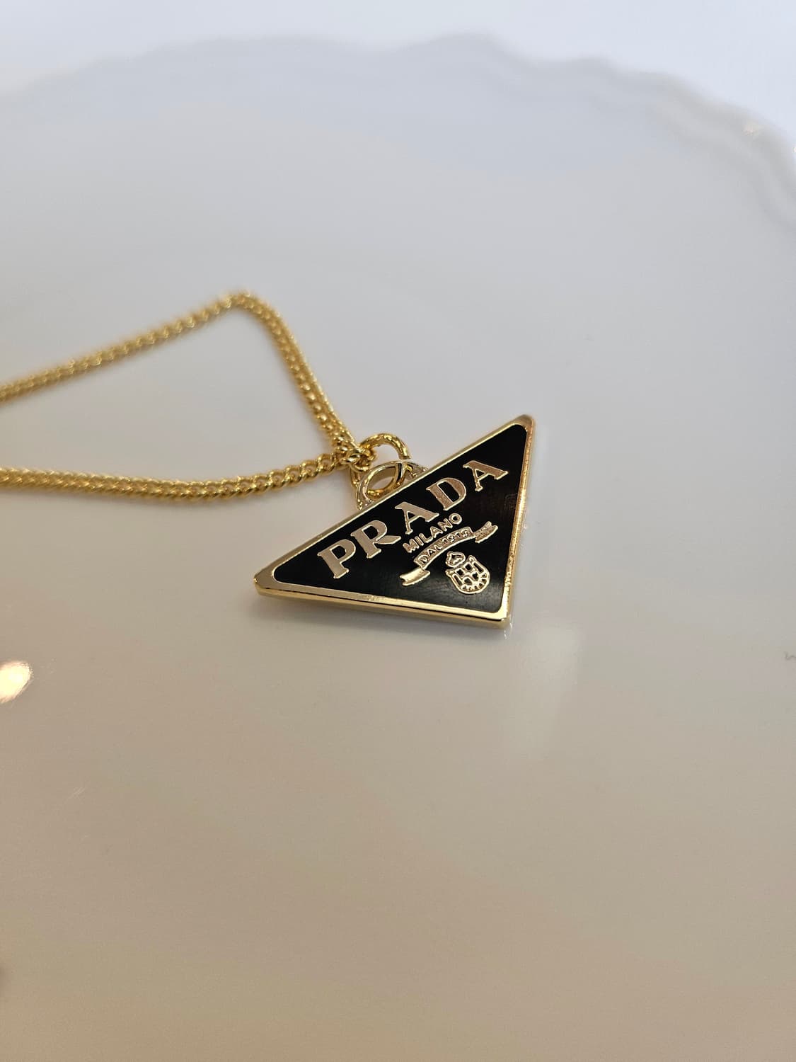 프라다 업사이클링 체인 목걸이 금장 상품이미지2