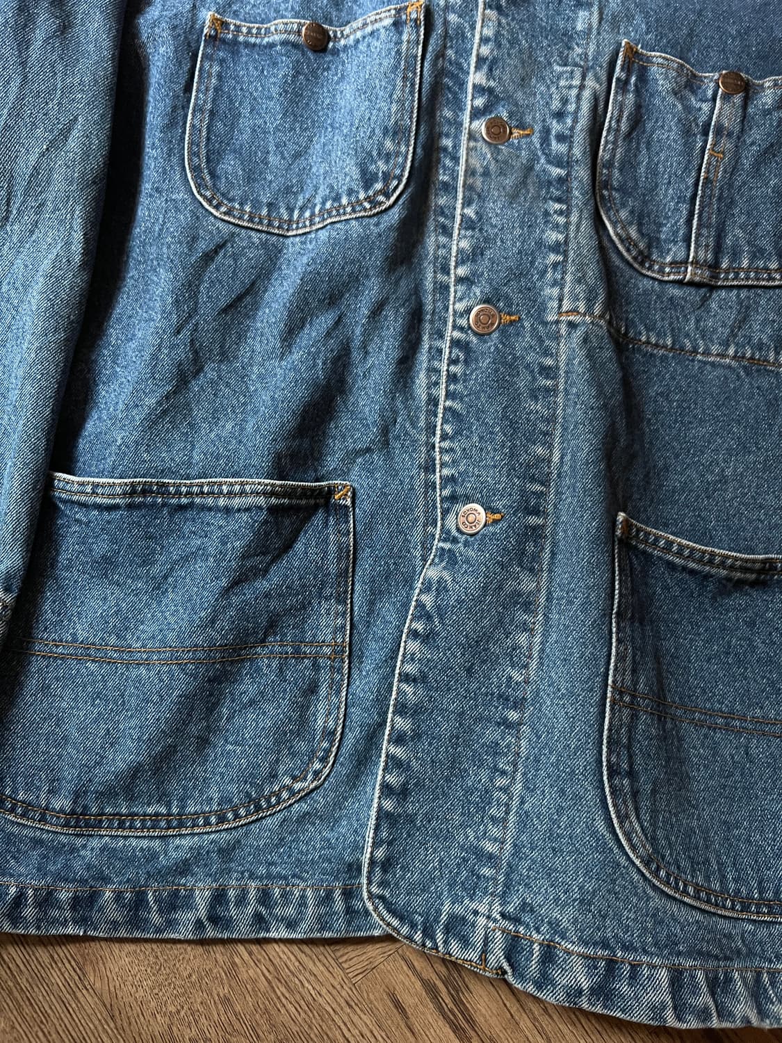 [L]90's USA 빈티지 워싱 데님 초어 자켓 상품이미지4