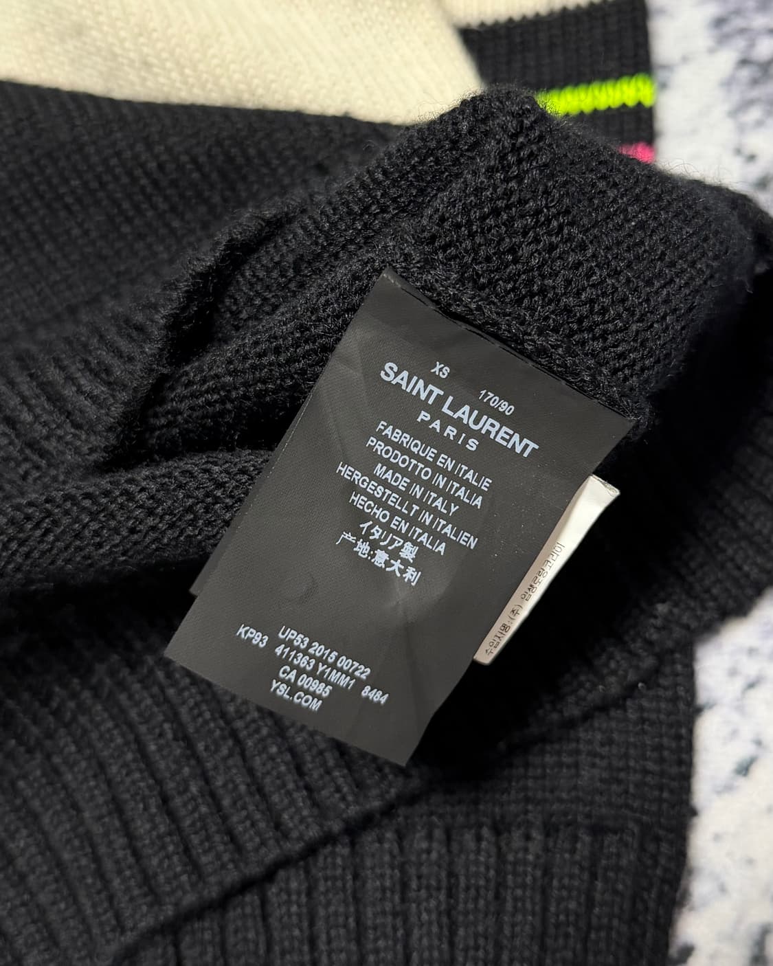 (국문탭) 생로랑 16fw 서프사운드 공룡 니트 xs 상품이미지4