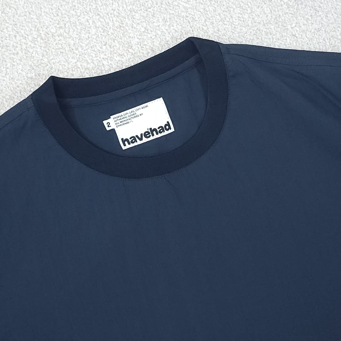 (2)해브해드 남자 나일론 반팔 여름 티셔츠 네이비 상품이미지2
