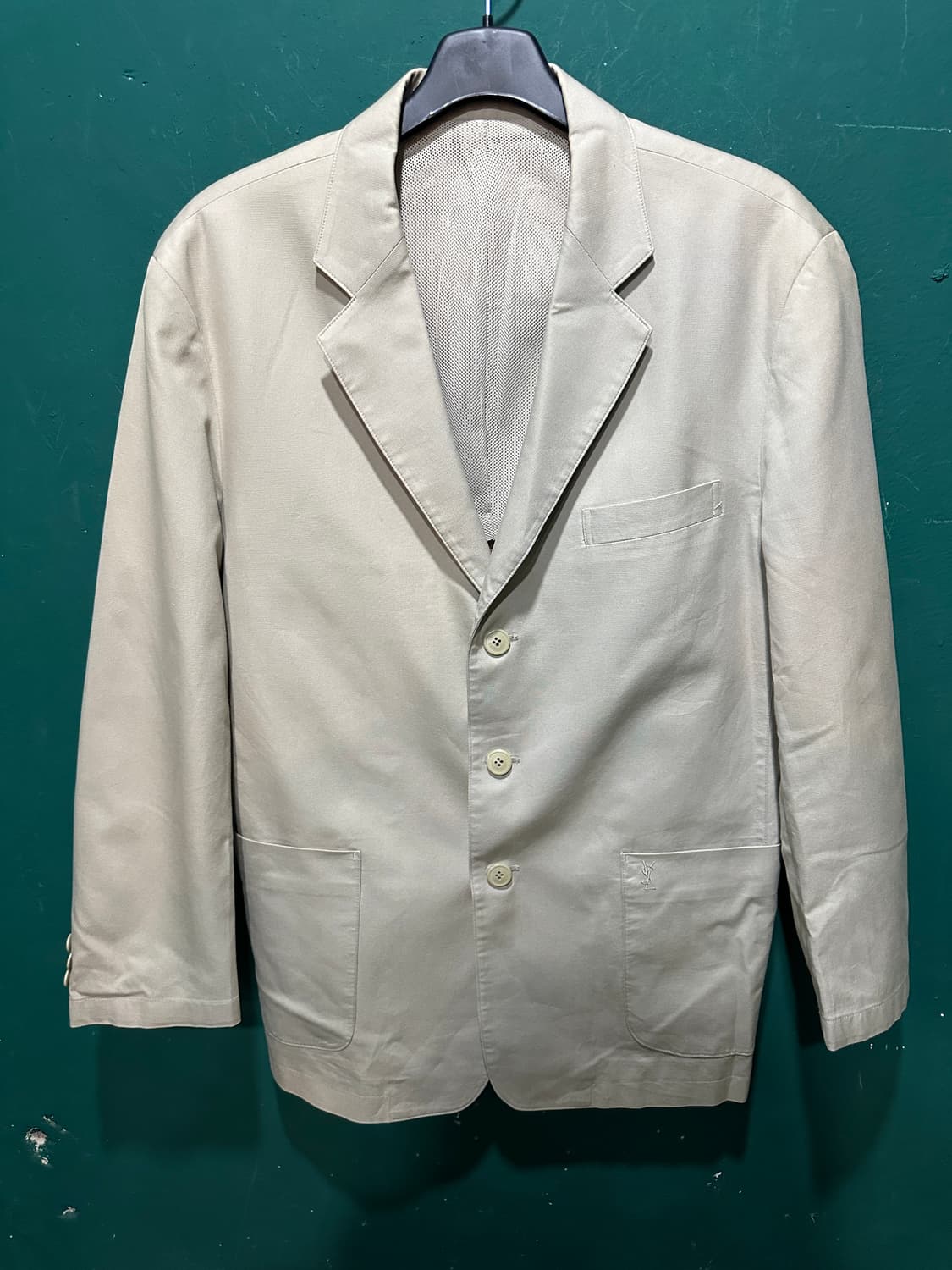 입생로랑 아카이브 3버튼 블레이져 아이보리100 상품이미지1