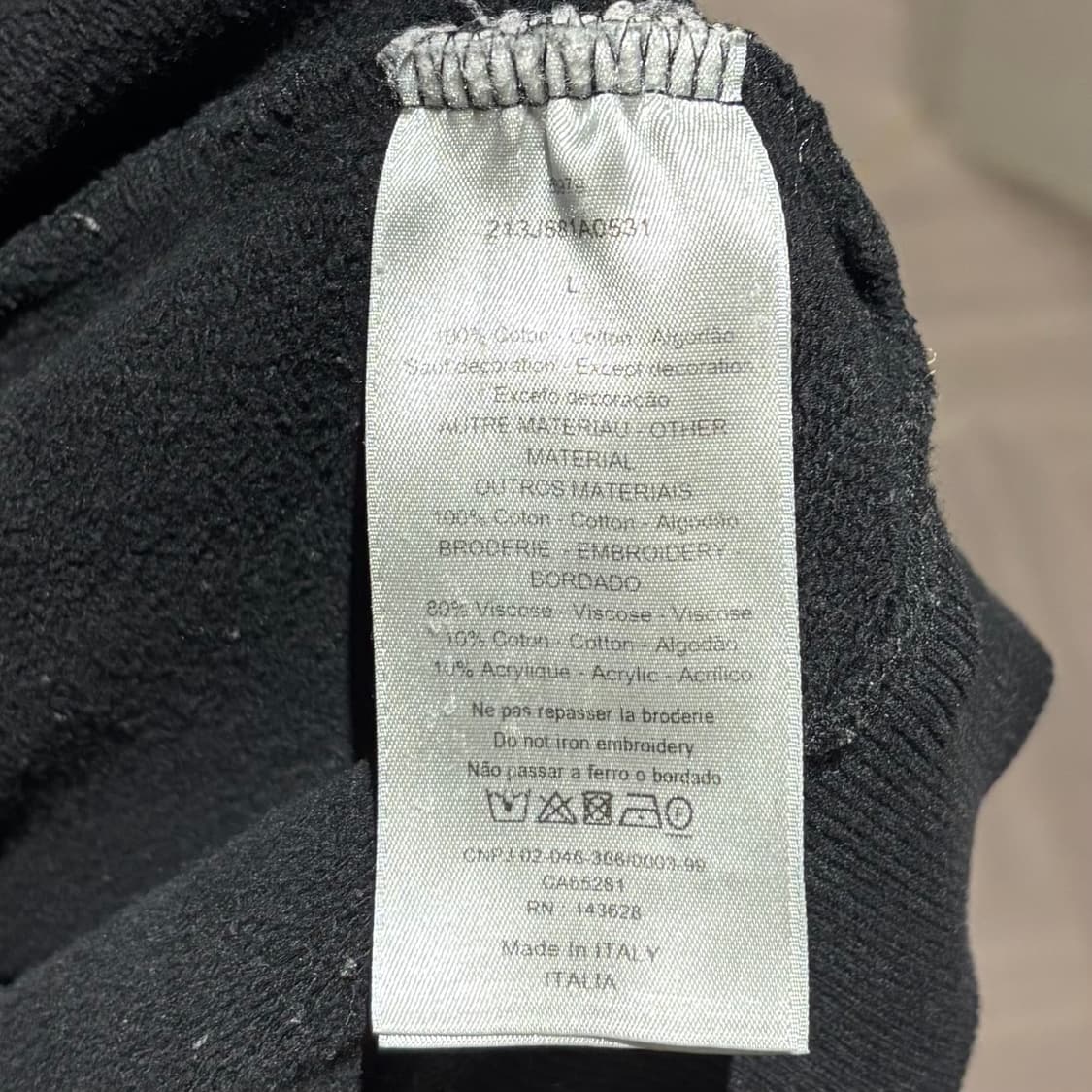 A+ / L (103) 디올 아뜰리에 맨투맨 블랙 & 그레이 상품이미지4