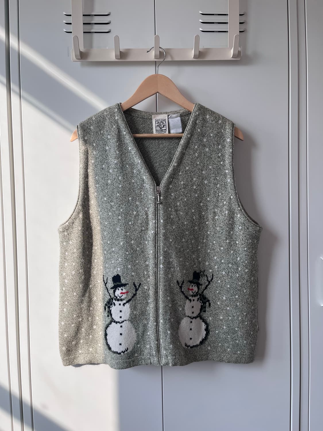 Cotton country 눈사람 니트 조끼 상품이미지2