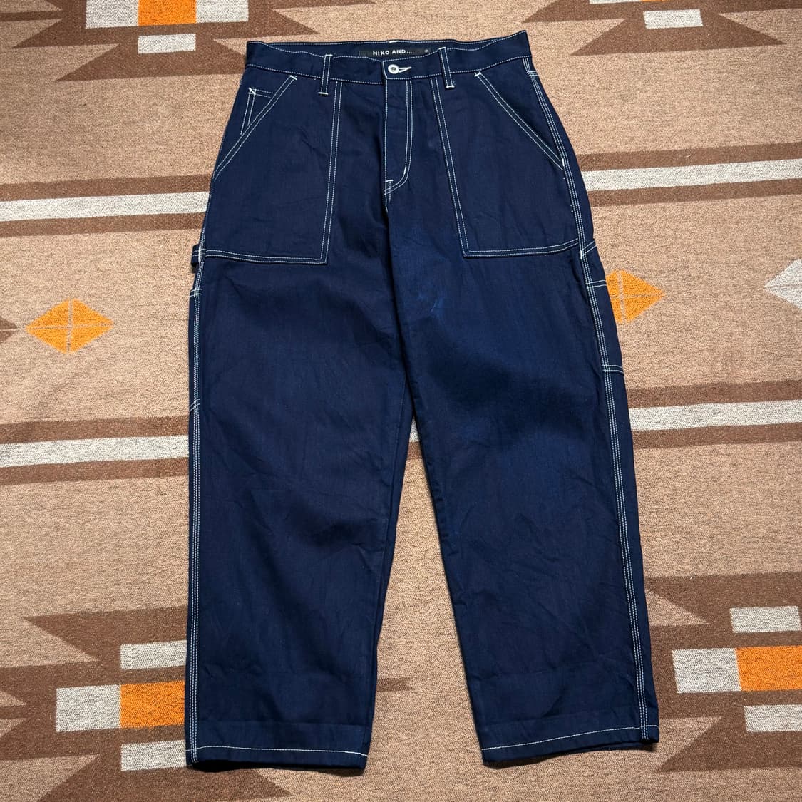 니코앤드 와이드실루엣 데님 카펜터 팬츠 33 상품이미지1