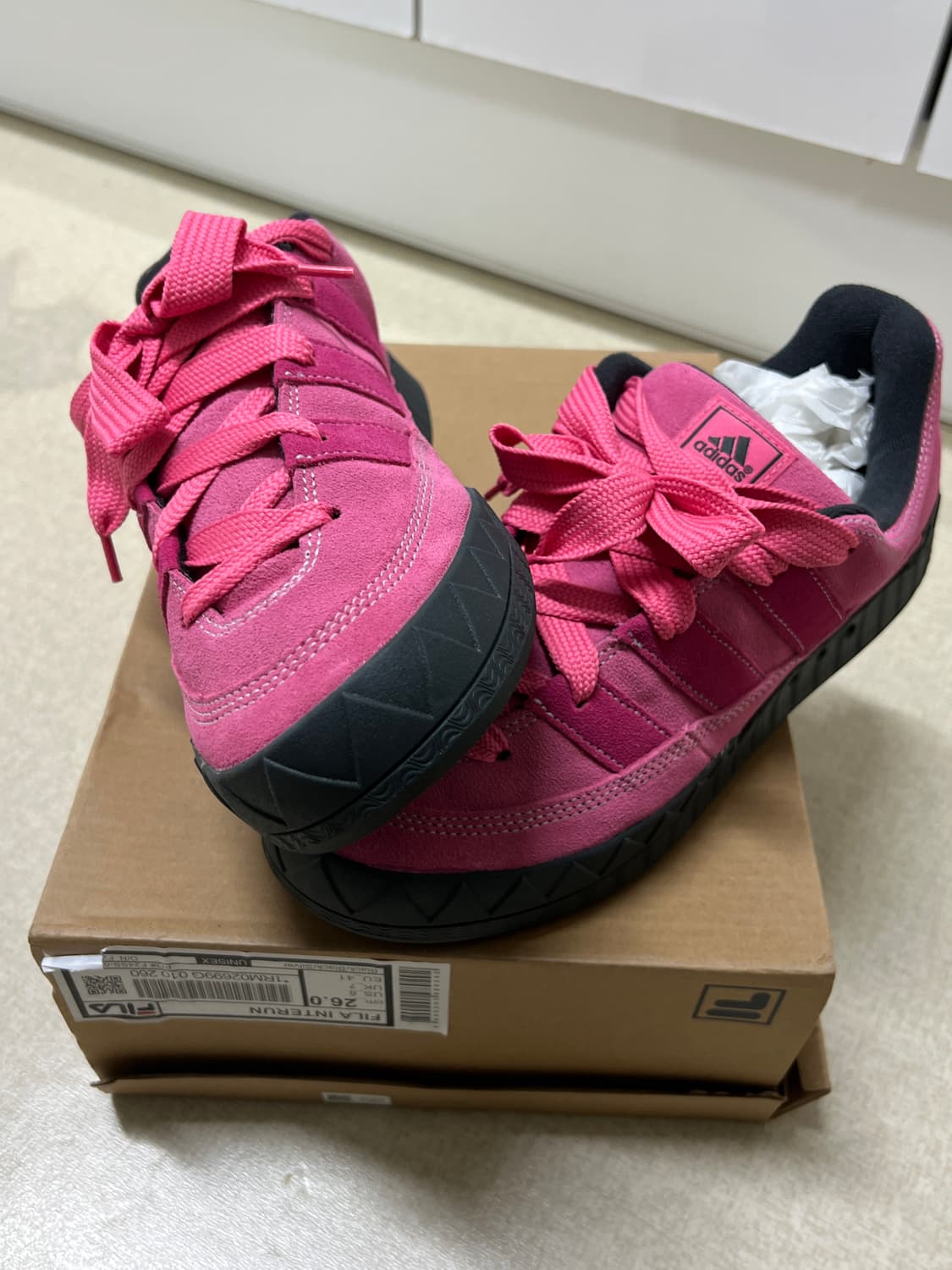 아디다스 핑크 스웨이드 운동화 270 상품이미지2