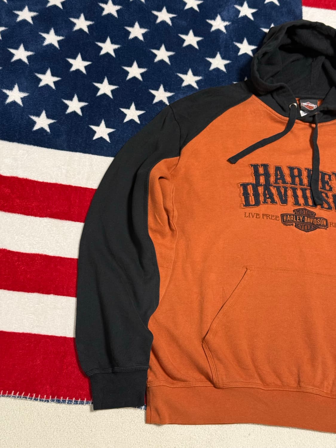 할리데이비슨 배색후드티 Harley-Davidson hoodie 빈티지 상품이미지2