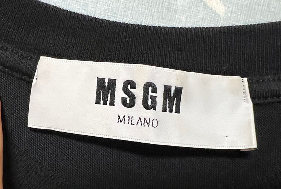 MSGM 엠에스지엠 미니 원포인트 M서클로고 반팔티셔츠 블랙 L 100 상품이미지3