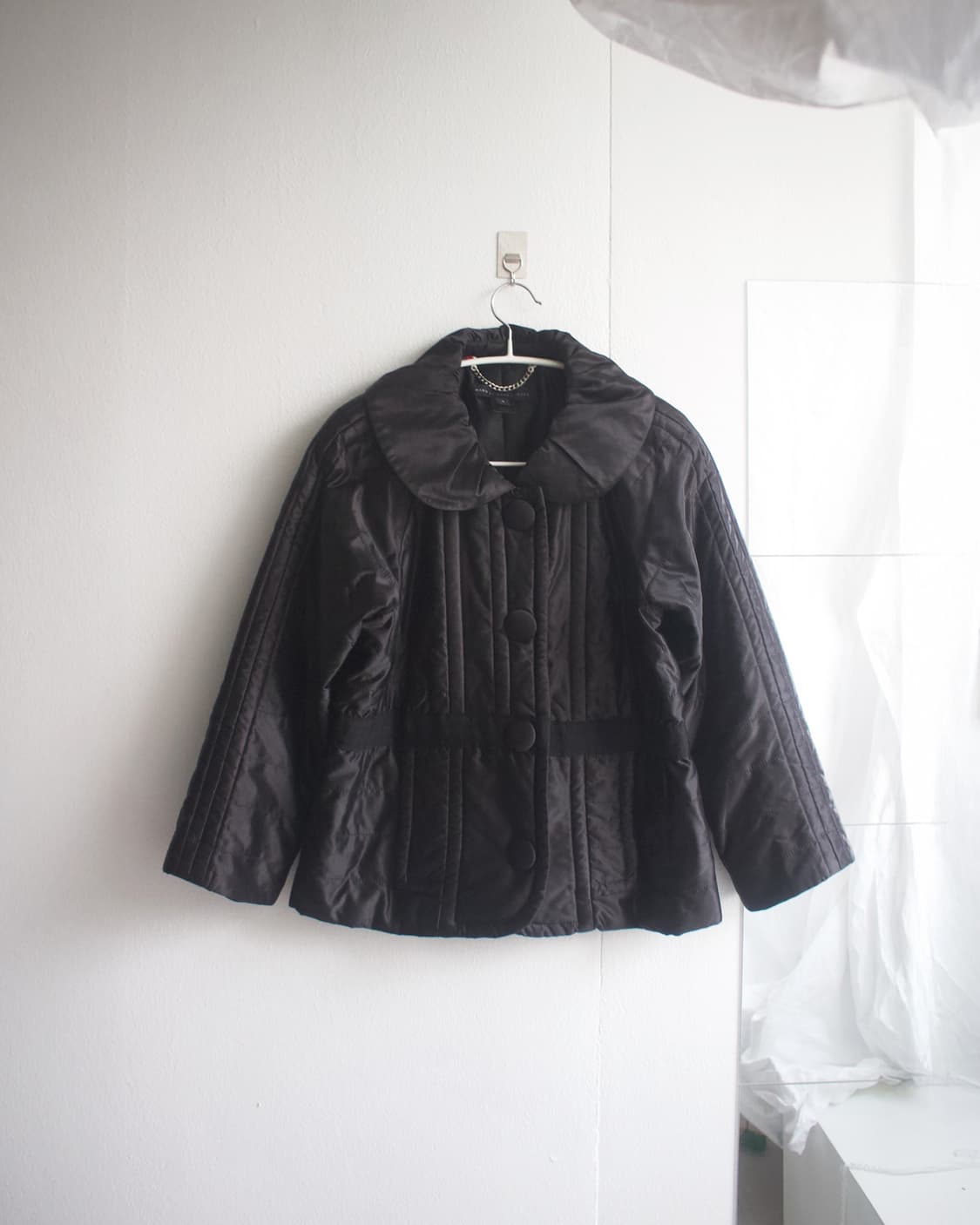 shirring round collar padded coat 상품이미지1