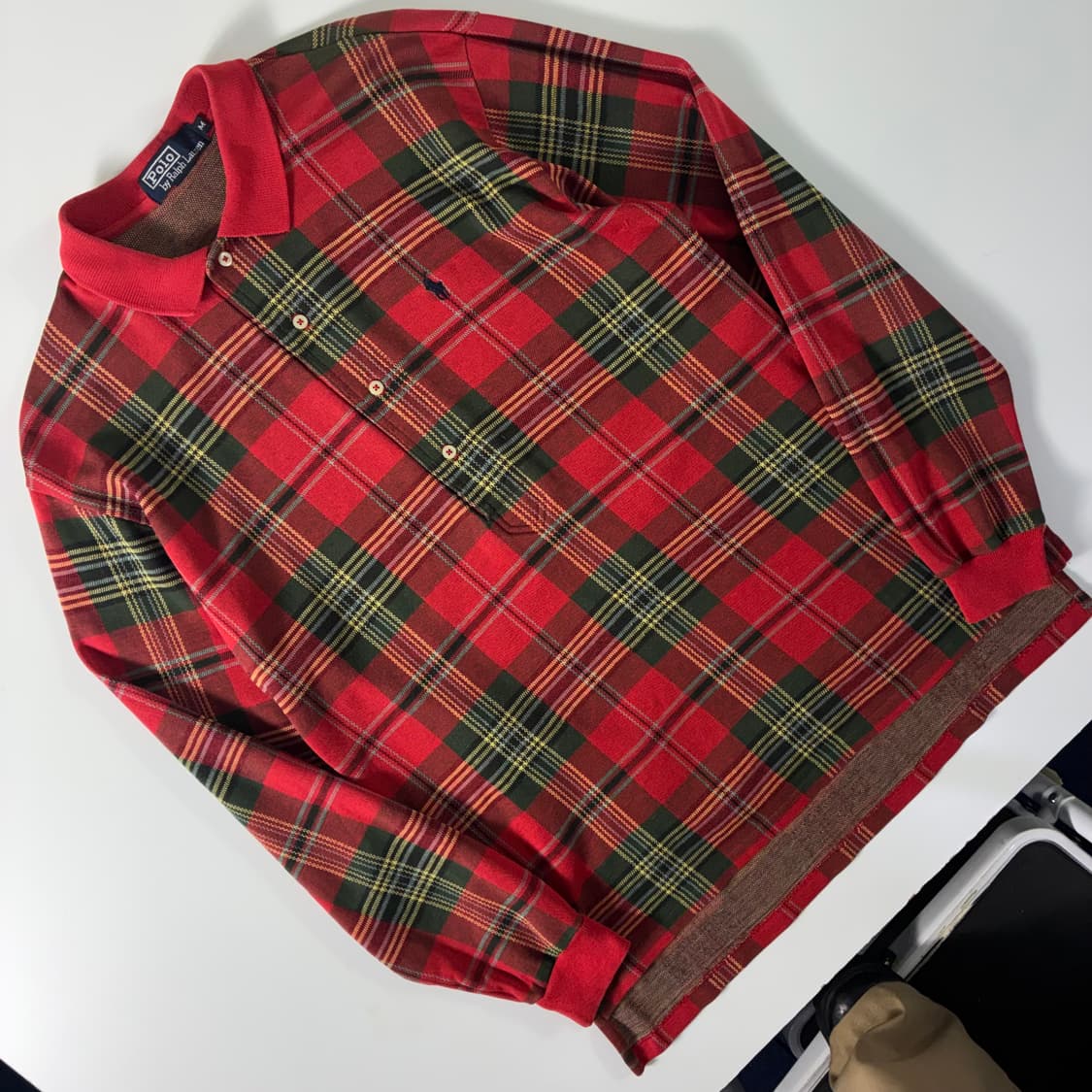 Polo  폴로 랄프로렌 자수 카라 타탄체크 롱슬리브  상품이미지2