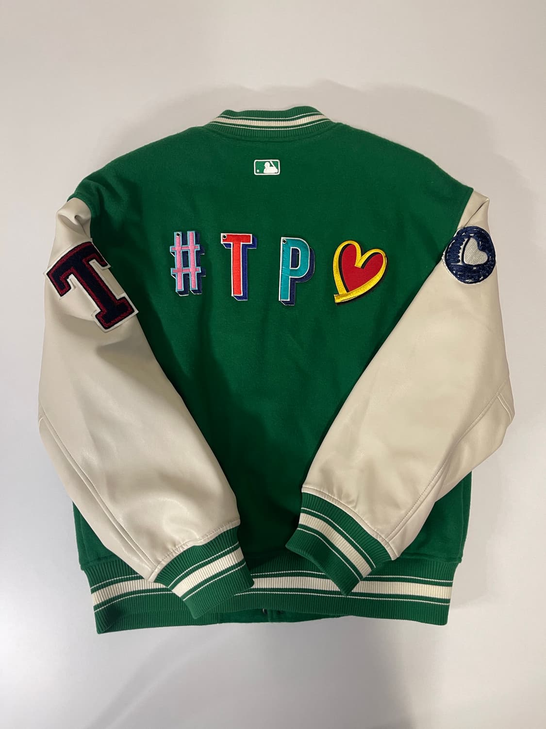 그린 뉴욕 양키스 패치 바시티 자켓 L 상품이미지3