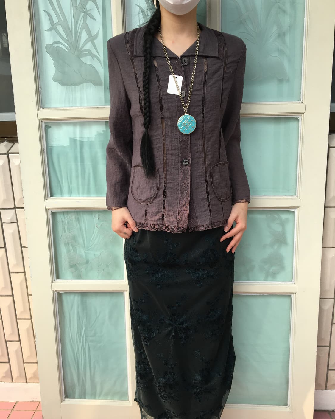 needle work pattern skirt 상품이미지6