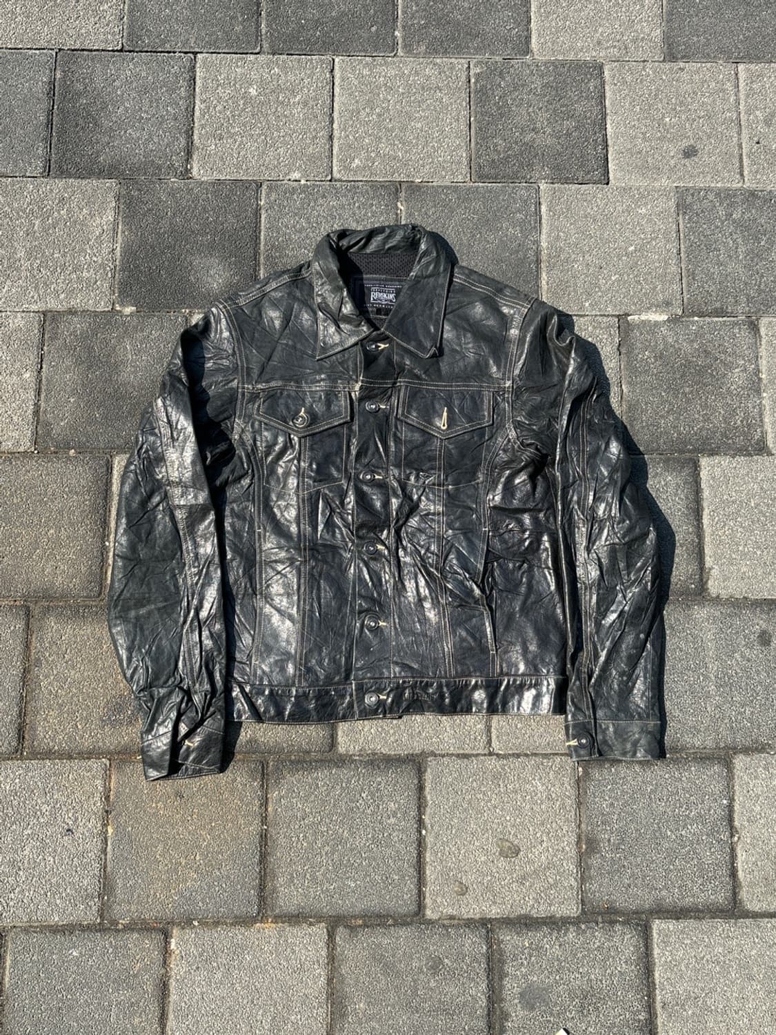 리얼 레더 트러커 자켓 상품이미지3