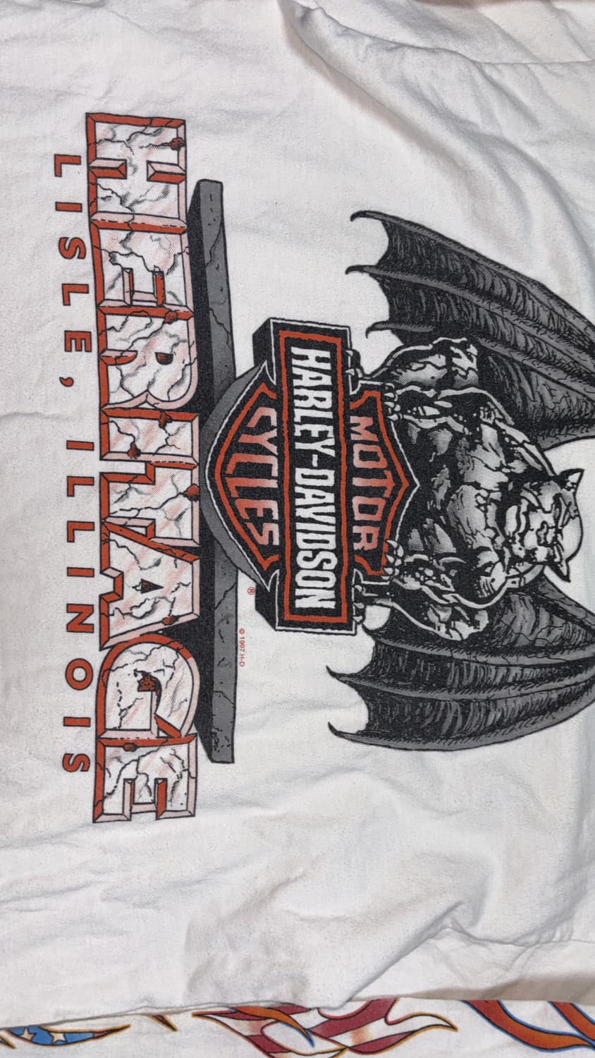 90s Harley davidson flame long-sleeve 상품이미지5